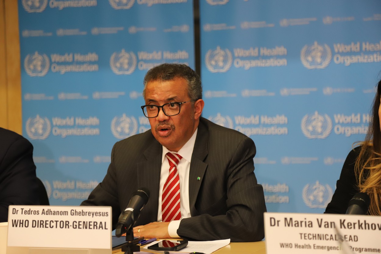 GENEVA, March 11, 2020  World Health Organization (WHO) Director-General Tedros Adhanom Ghebreyesus speaks at a press conference in Geneva, Switzerland, on March 11, 2020. The World Health Organization (WHO) said on Wednesday that the COVID-19 outbreak can be characterized as a ''pandemic'' as the virus spreads increasingly worldwide., Image: 505398994, License: Rights-managed, Restrictions: , Model Release: no, Credit line: Chen Junxia / Zuma Press / Profimedia