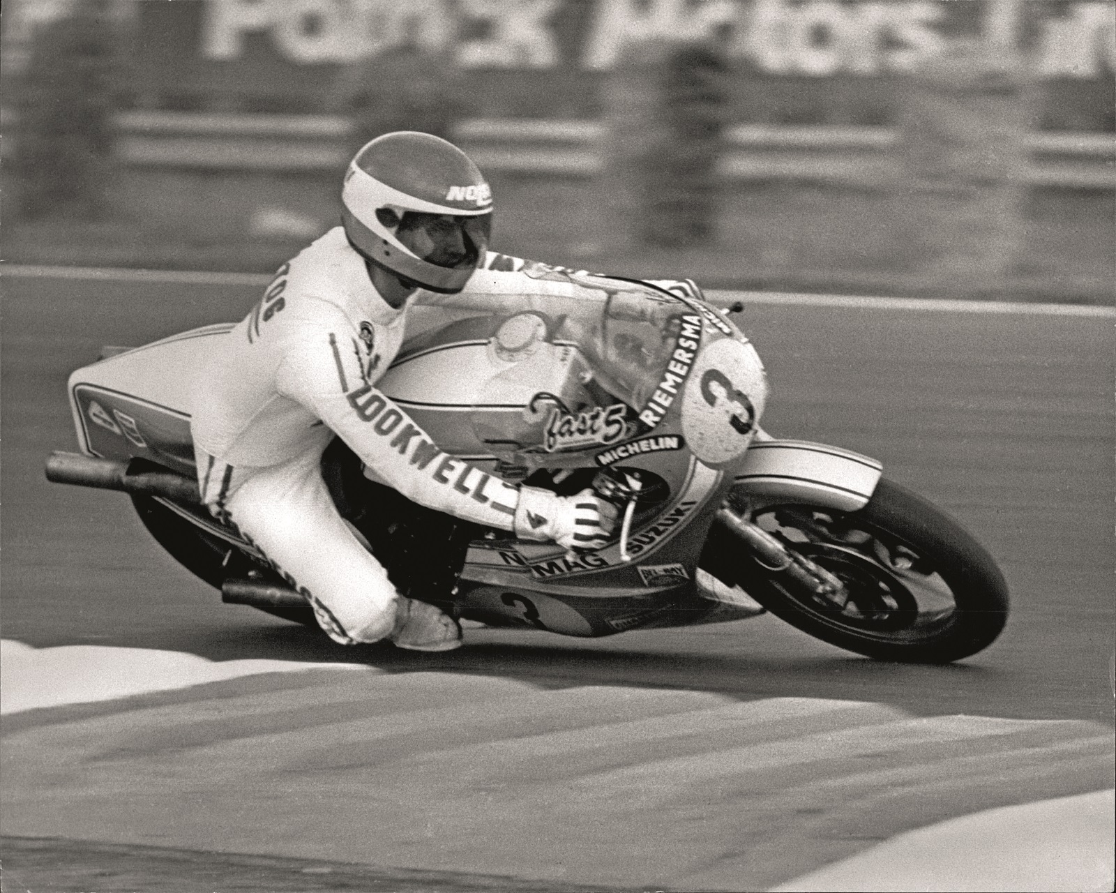 Aug. 13, 1979 - Kenny Roberts wins the British Grand at Silverstone: Kenny Roberts USA riding a Yamaha, won the British Grand Prix at Silverstone, second was Barry Sheene and third Wil Hartog of Holland. Photo Shows Wil Hartog, riding a Suzuki, during the race in which he finished third., Image: 209958475, License: Rights-managed, Restrictions: , Model Release: no, Credit line: Keystone Pictures USA / Zuma Press / Profimedia