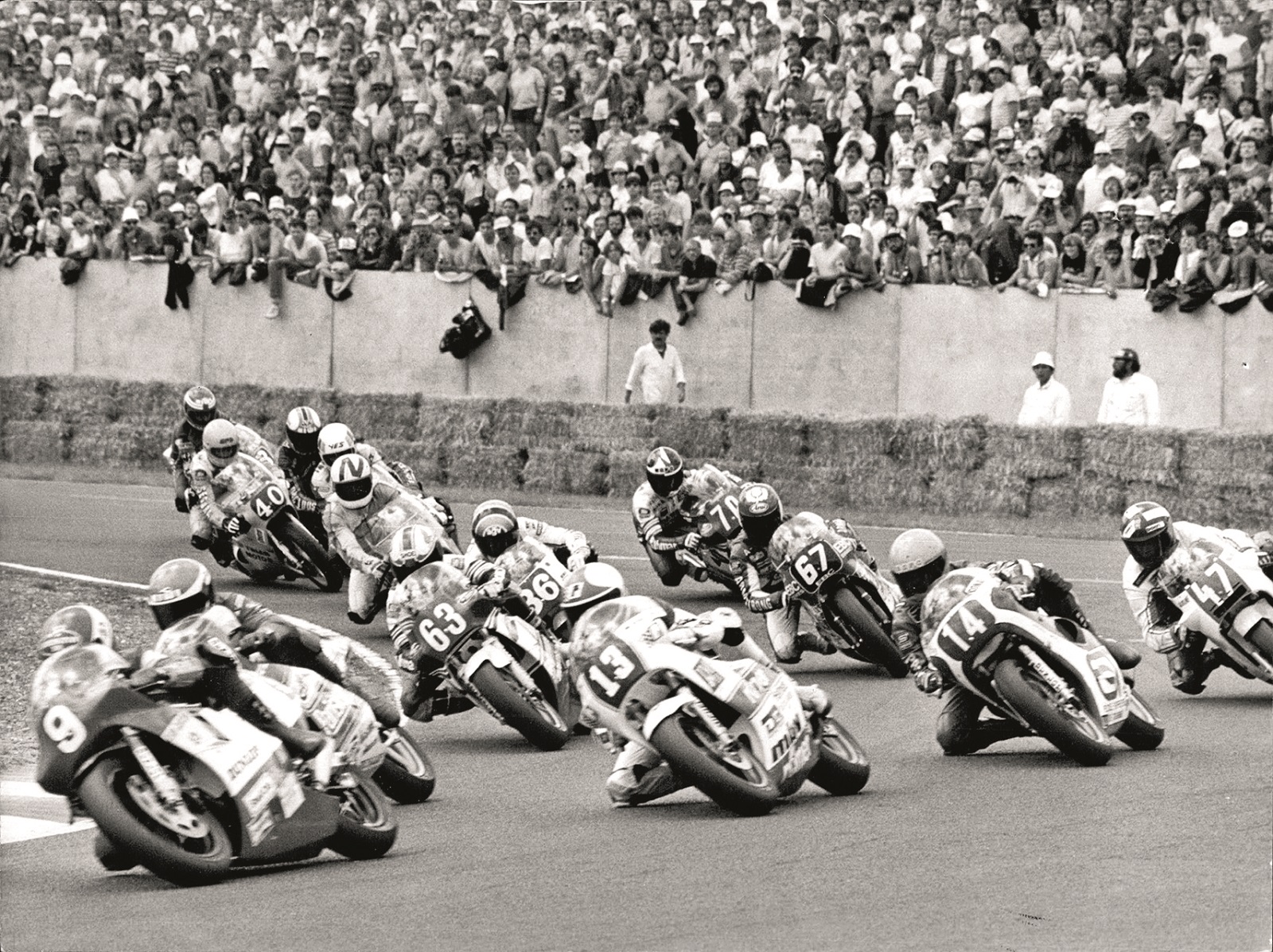 Jul. 22, 1985 - American Winner Of Motor Bike Race Freddie Spencer an American, won the Annual Motor Bicycle Race held at Le Mans, France, Race. He was riding a Honda. OPS: Competitors in full speed during the Care., Image: 210033996, License: Rights-managed, Restrictions: , Model Release: no, Credit line: Keystone Pictures USA / Zuma Press / Profimedia