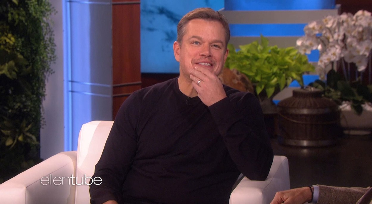 Los Angeles, CA  - Matt Damon explains why pal Chris Hemsworth thinks he’s 'bad luck' as he talks on The Ellen Show about the time he stepped on an 8ft python. Damon was on the show to talk about his new race car movie Ford vs Ferrari and also chatted about his friendship with Avengers star Chris Hemsworth. Damon was asked about visiting Australia a lot, with host Ellen DeGeneres mentioning that Hemsworth says he’s 'extremely bad luck'. Ellen explained the country being full of deadly animals,, saying: “He says he’s lived there forever and nothing’s ever happened until you’re there.” Damon laughingly replied: “Maybe he has really good luck. ' stepped on a snake last time I was there, like an eight-foot python. I was getting out of a car. That's how many things in Australia are crazy - I was getting out of a car in a neighborhood that borders an area with trees going down to the beach.' Wearing a pair of flip flops, it took Damon a few seconds to realize he had stepped on a deadly snake.  