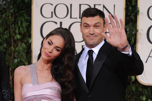 File photo dated January 16, 2011 of Megan Fox and Brian Austin Green arriving for the 68th Annual Golden Globe Awards ceremony, held at the Beverly Hilton Hotel in Los Angeles, CA, USA. After nearly 10 years of marriage and three children together, Megan Fox and Brian Austin Green have split. The 