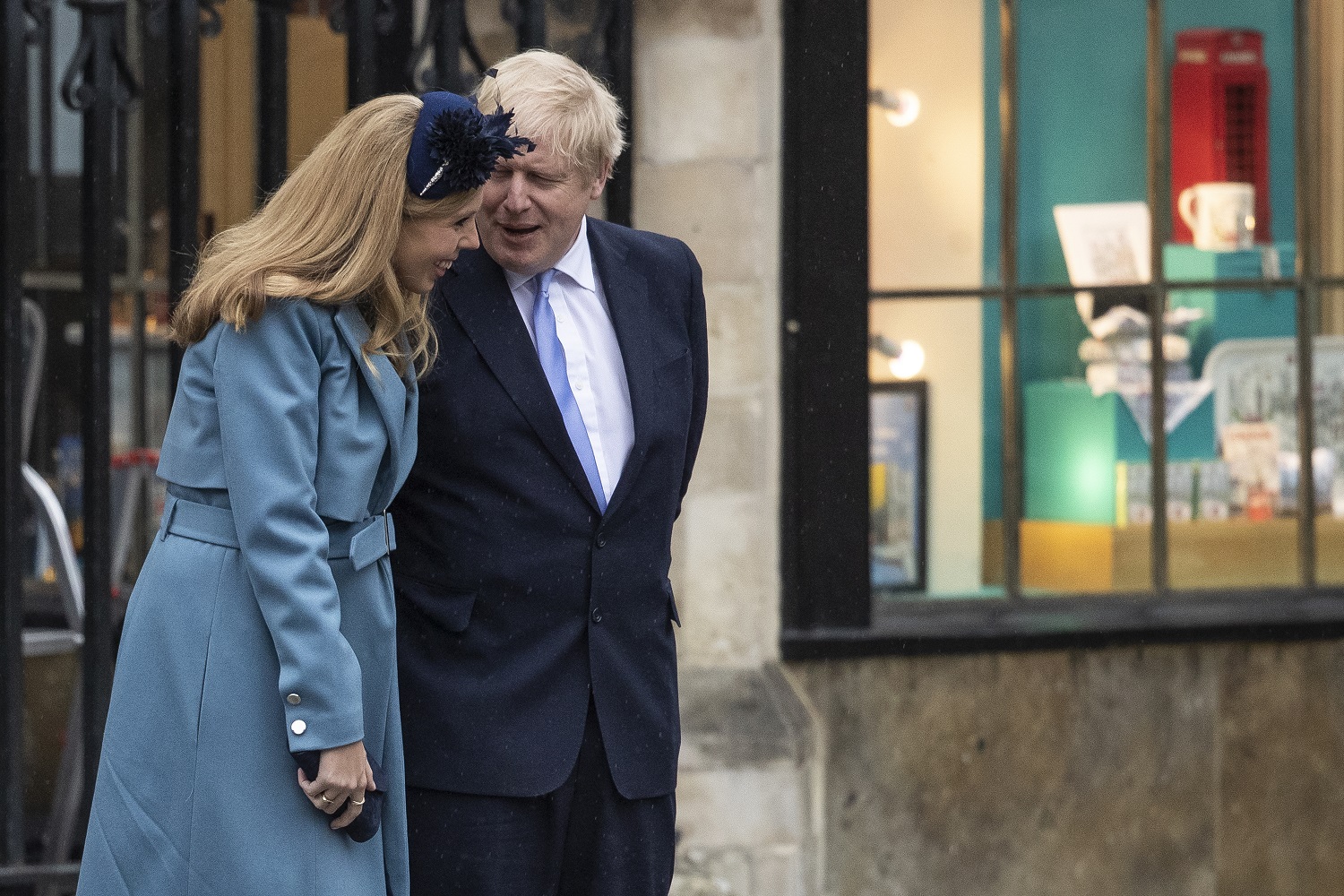 LONDON, ENGLAND - MARCH 09: Prime Minister Boris Johnson and Carrie Symonds leave after attending the annual Commonwealth Day Service at Westminster Abbey on March 9, 2020 in London, England. (Photo by Dan Kitwood/Getty Images)