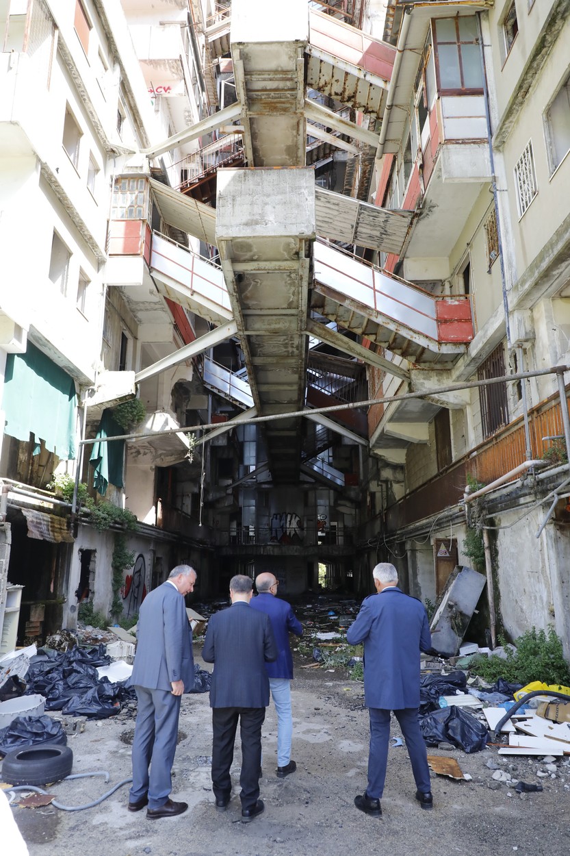 May 13, 2019 - Naples, campania - Italy, Naples 13 May 2919 after years of struggle in Scampia, a northern district of the Neapolitan city, begins the demolition of the famous sails, the place where the famous TV series Gomorrah was filmed where drugs and organized crime of the Camorra were sold., Image: 432978005, License: Rights-managed, Restrictions: , Model Release: no, Credit line: Fabio Sasso / Zuma Press / Profimedia