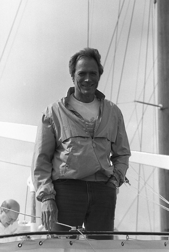 Clint Eastwood, actor and film director, pictured yachting, 16th May 1985.  (Photo by D. Morrison/Express Newspapers/Getty Images)