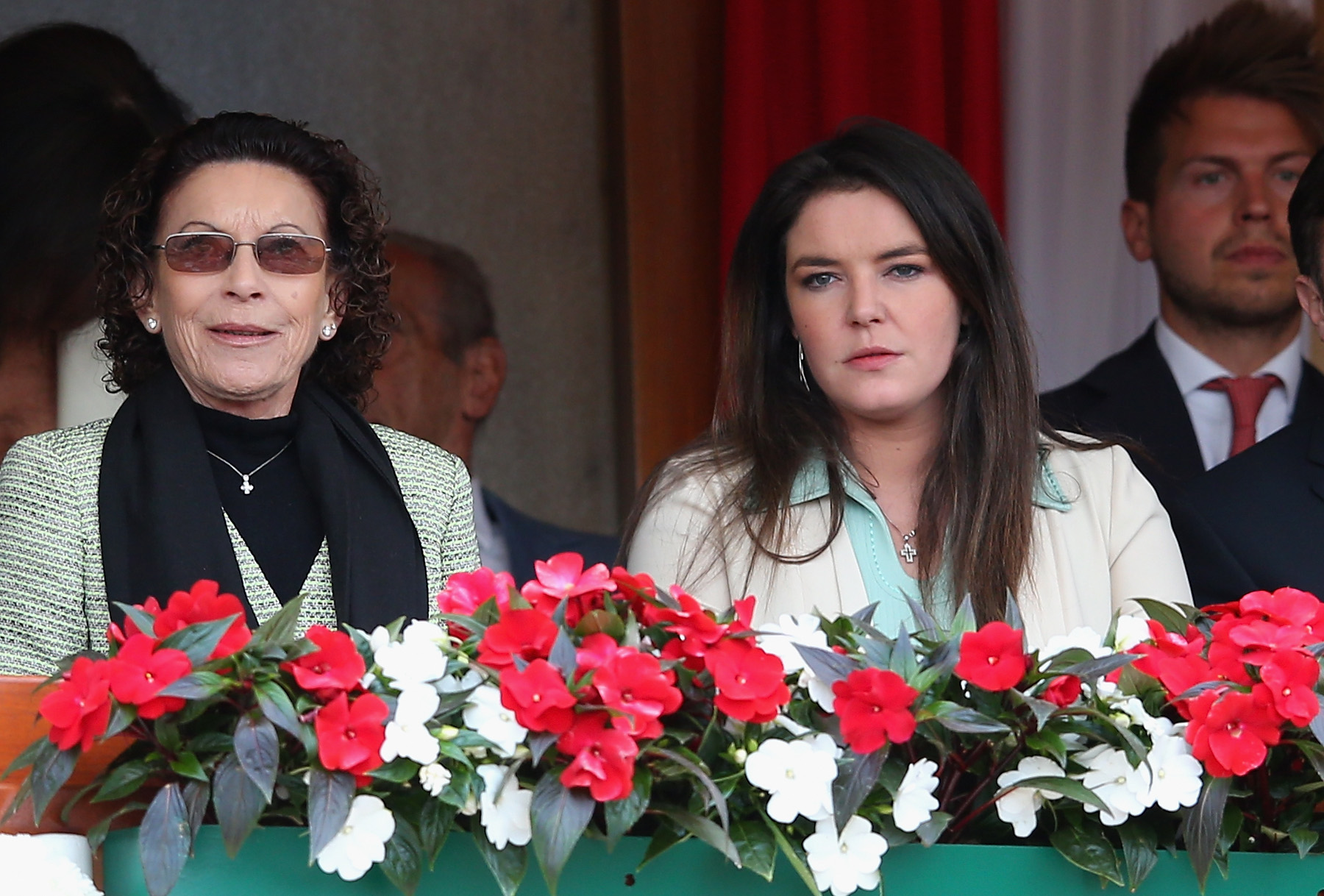 MONTE-CARLO, MONACO - APRIL 20:  Elisabeth-Anne de Massy and Melanie-Antoinette de Massy attend the final between Roger Federer of Switzerland and Stanislas Wawrinka of Switzerland during day eight of the ATP Monte Carlo Rolex Masters Tennis at Monte-Carlo Sporting Club on April 20, 2014 in Monte-Carlo, Monaco.  (Photo by Julian Finney/Getty Images)