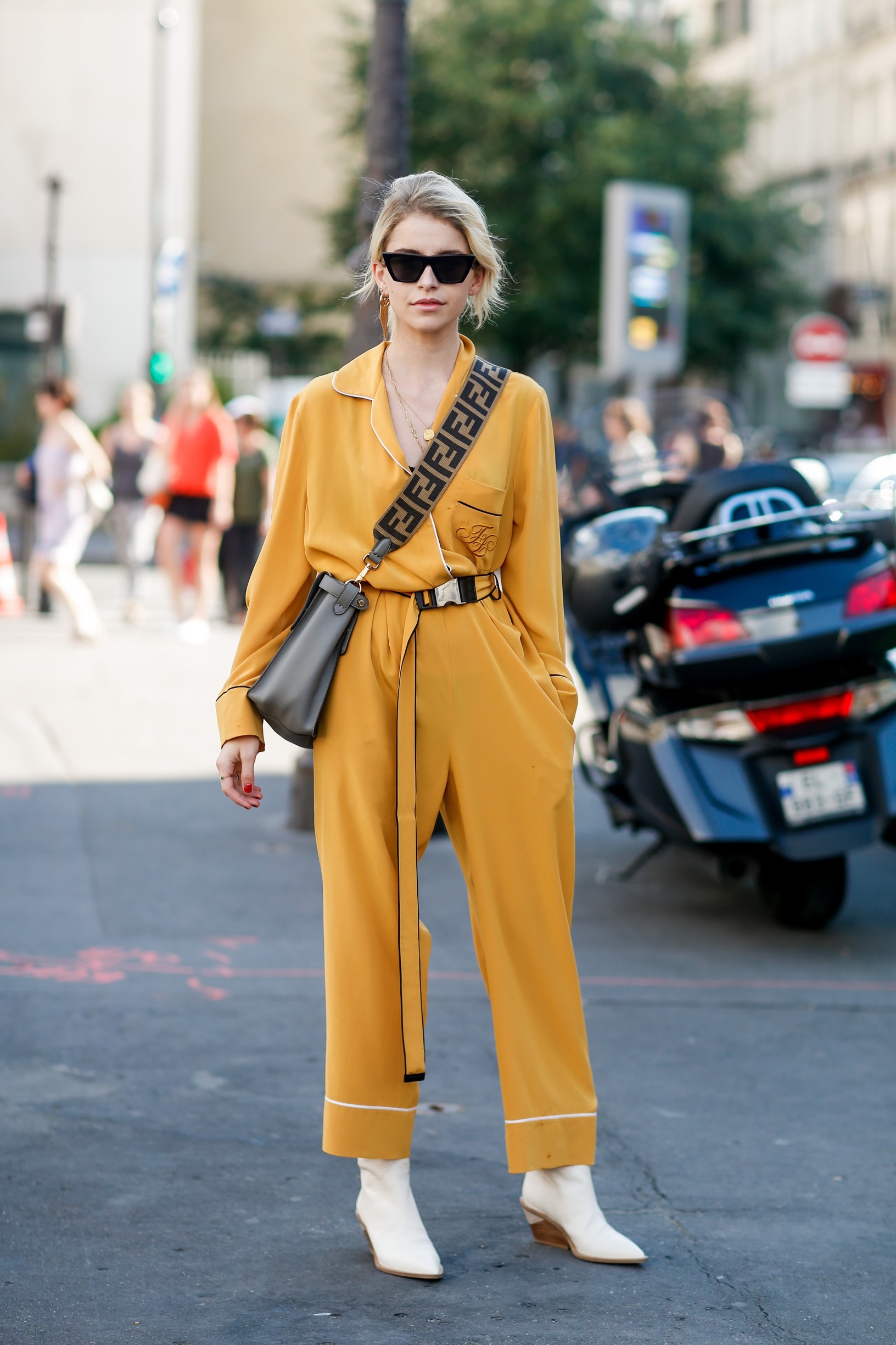 Street style, Caroline Daur arriving at Fendi Fall-Winter 2018-2019 Haute Couture show held at Palais Brongniart, in Paris, France, on July 4th, 2018.,Image: 377295597, License: Rights-managed, Restrictions: , Model Release: no, Credit line: Bertrand-Hillion Marie-Paola/ABACA / Abaca Press / Profimedia