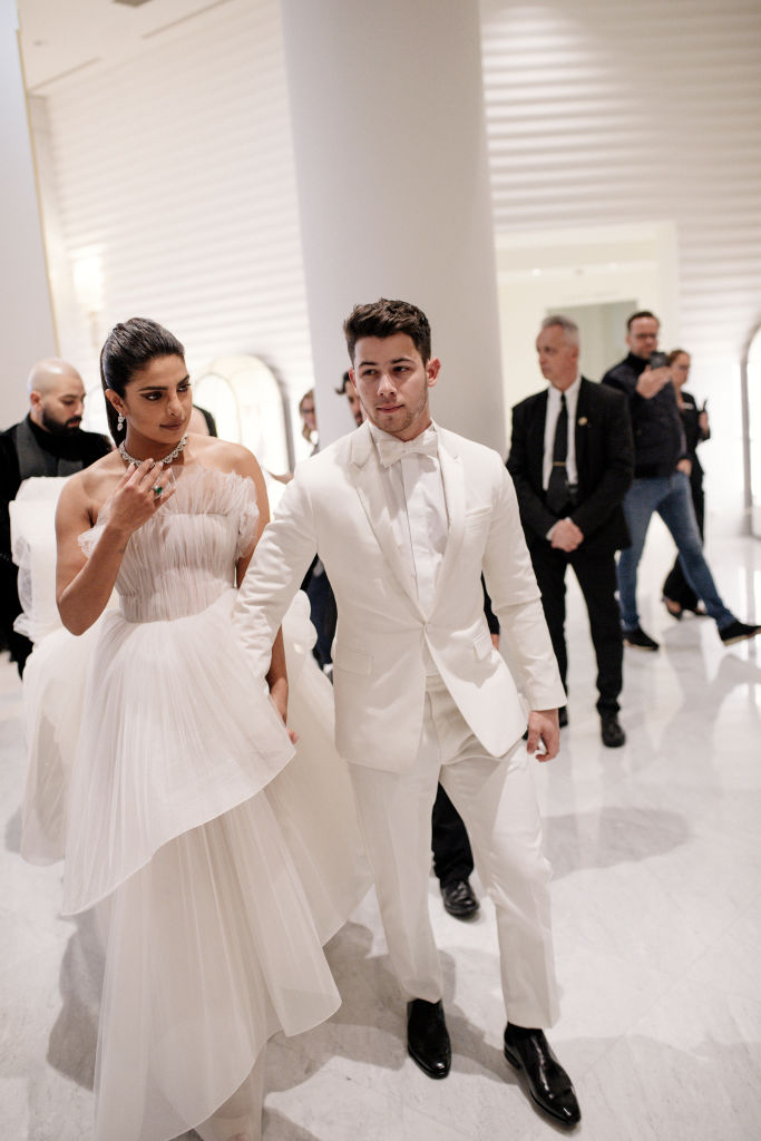 CANNES, FRANCE - MAY 18: (EDITORS NOTE: Image has been digitally altered)  Priyanka Chopra and Nick Jonas at the Martinez Hotel during the 72nd annual Cannes Film Festival on May 18, 2019 in Cannes, France. (Photo by Gareth Cattermole/Getty Images)