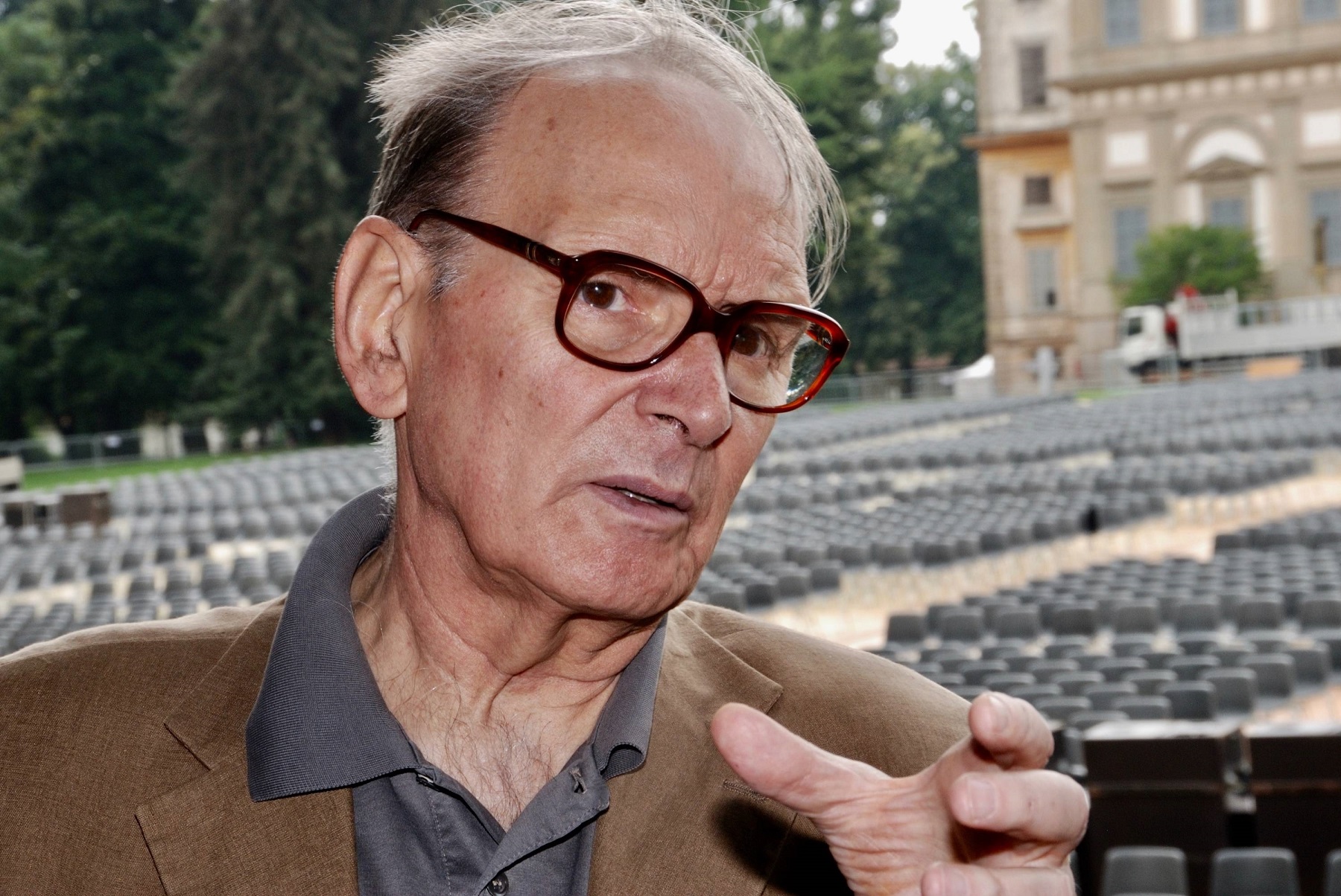 Rome, ITALY  - Ennio Morricone, the Oscar winner whose haunting, inventive scores expertly accentuated the simmering, dialogue-free tension of the spaghetti Westerns directed by Sergio Leone, has died. He was 91.

*UK Clients - Pictures Containing Children
Please Pixelate Face Prior To Publication*,Image: 540589525, License: Rights-managed, Restrictions: RIGHTS: WORLDWIDE EXCEPT IN FRANCE, ITALY, UNITED KINGDOM, Model Release: no, Credit line: BACKGRID / Backgrid USA / Profimedia