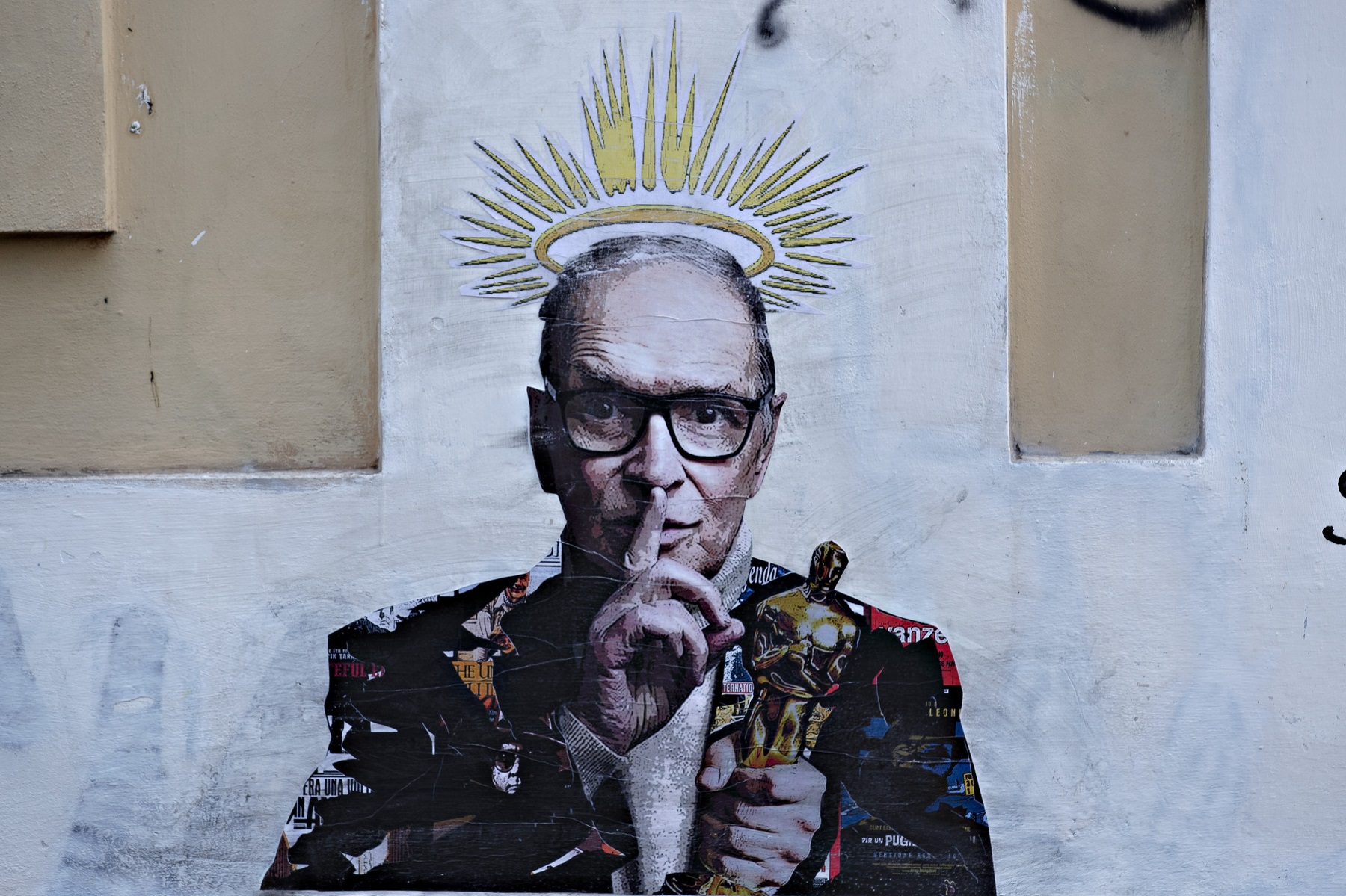 Murals by the street artist Harry Greb dedicated to musician and composer Ennio Morricone
Murals dedicated to Ennio Morricone, Rome, Italy - 06 Jul 2020,Image: 540906720, License: Rights-managed, Restrictions: , Model Release: no, Credit line: Francesco Fotia/AGF / Shutterstock Editorial / Profimedia