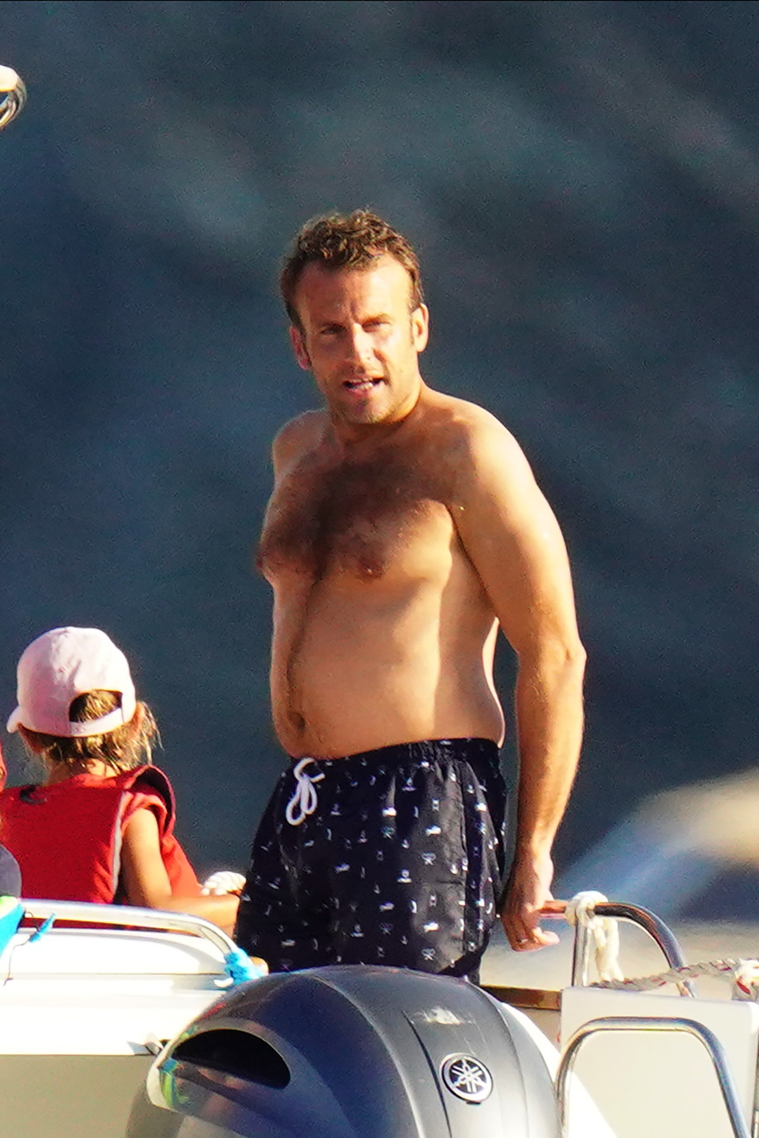 PREMIUM EXCLUSIVE - STRICTLY NO WEB NO BLOG BEFORE THURSDAY 13TH AUGUST 2020 -

French president Emmanuel Macron and wife Brigitte seen enjoying their holiday with their family during a boat day at Porquerolles island in South of France.
01 Aug 2020
 The First Lady looks more sculptural than ever.,Image: 551857064, License: Rights-managed, Restrictions: ONLY Australia, Canada, Croatia, Denmark, Greece, Ireland, Israel, Japan, Lithuania, New Zealand, Norway, Poland, Portugal, Romania, Slovakia, Slovenia, South Africa, South Korea, Taiwan, Thailand, Turkey, Ukraine, United Arab Emirates, United Kingdom, United States, Model Release: no, Credit line: MEGA / The Mega Agency / Profimedia