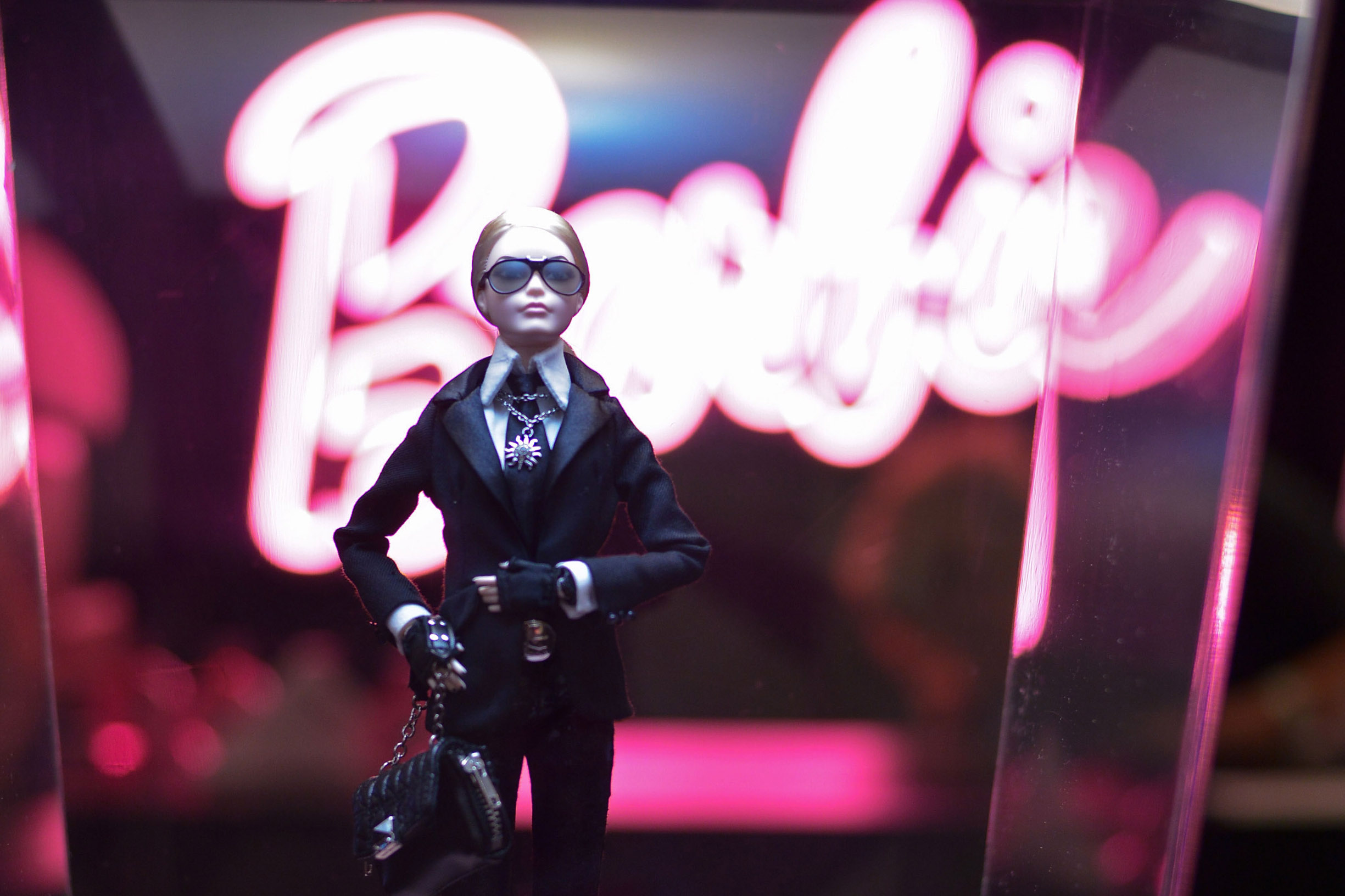 SAO PAULO, BRAZIL - NOVEMBER 03:  A Barbie Doll is displayed in the Barbie Experience during Sao Paulo Fashion Week Winter 2015 at Porao das Artes on November 3, 2014 in Sao Paulo, Brazil.  (Photo by Studio Fernanda Calfat/Getty Images)