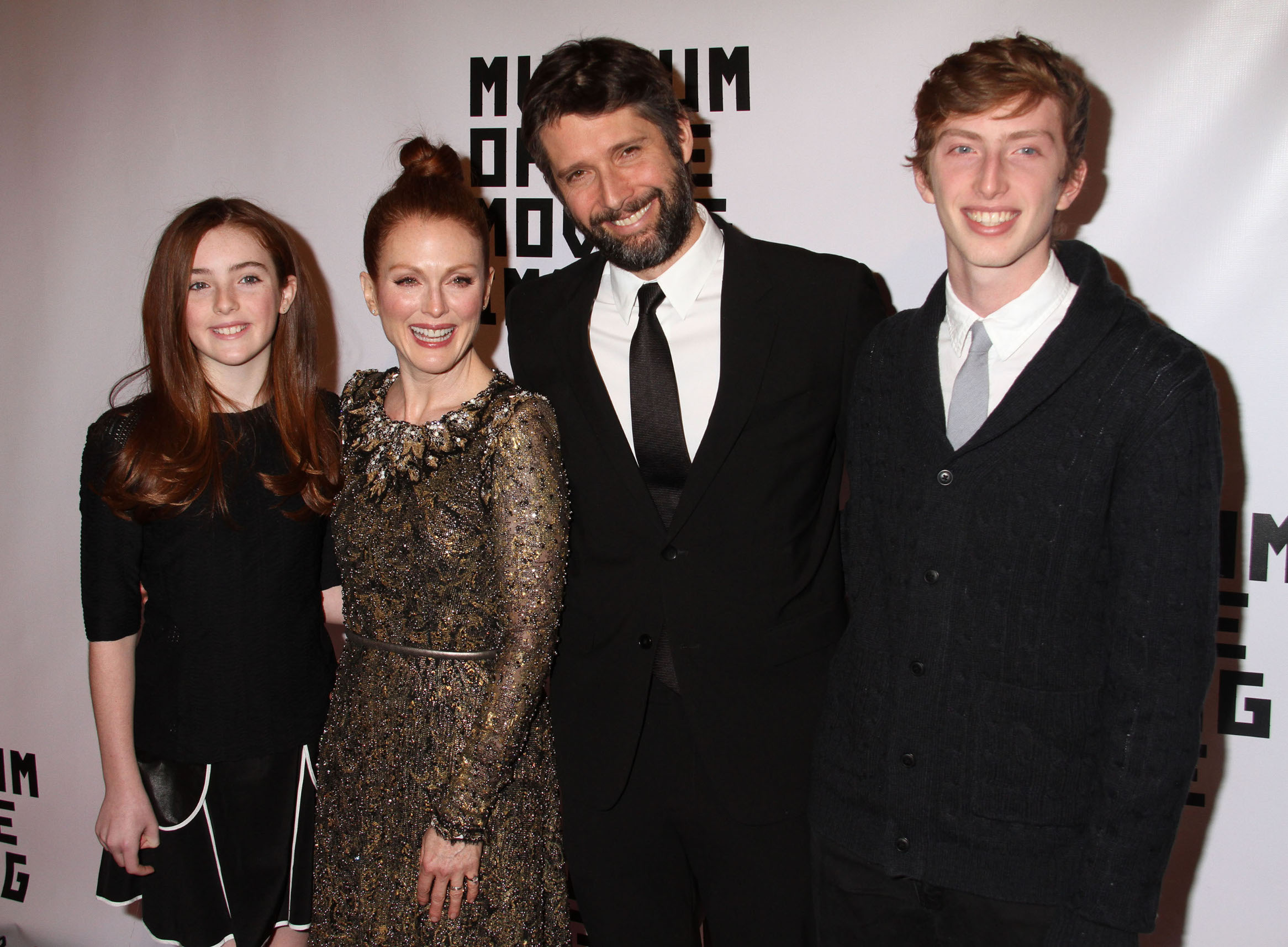 Jan. 20, 2015 - New York, New York, U.S. - LIV FREUNDLICH, JULIANNE MOORE, CALEB FREUNDLICH and BART FREUNDLICH attend the Museum of Moving Images Salute to Julianne Moore held at 583 Park at 63rd Street.,Image: 215809388, License: Rights-managed, Restrictions: , Model Release: no, Credit line: Nancy Kaszerman / Zuma Press / Profimedia