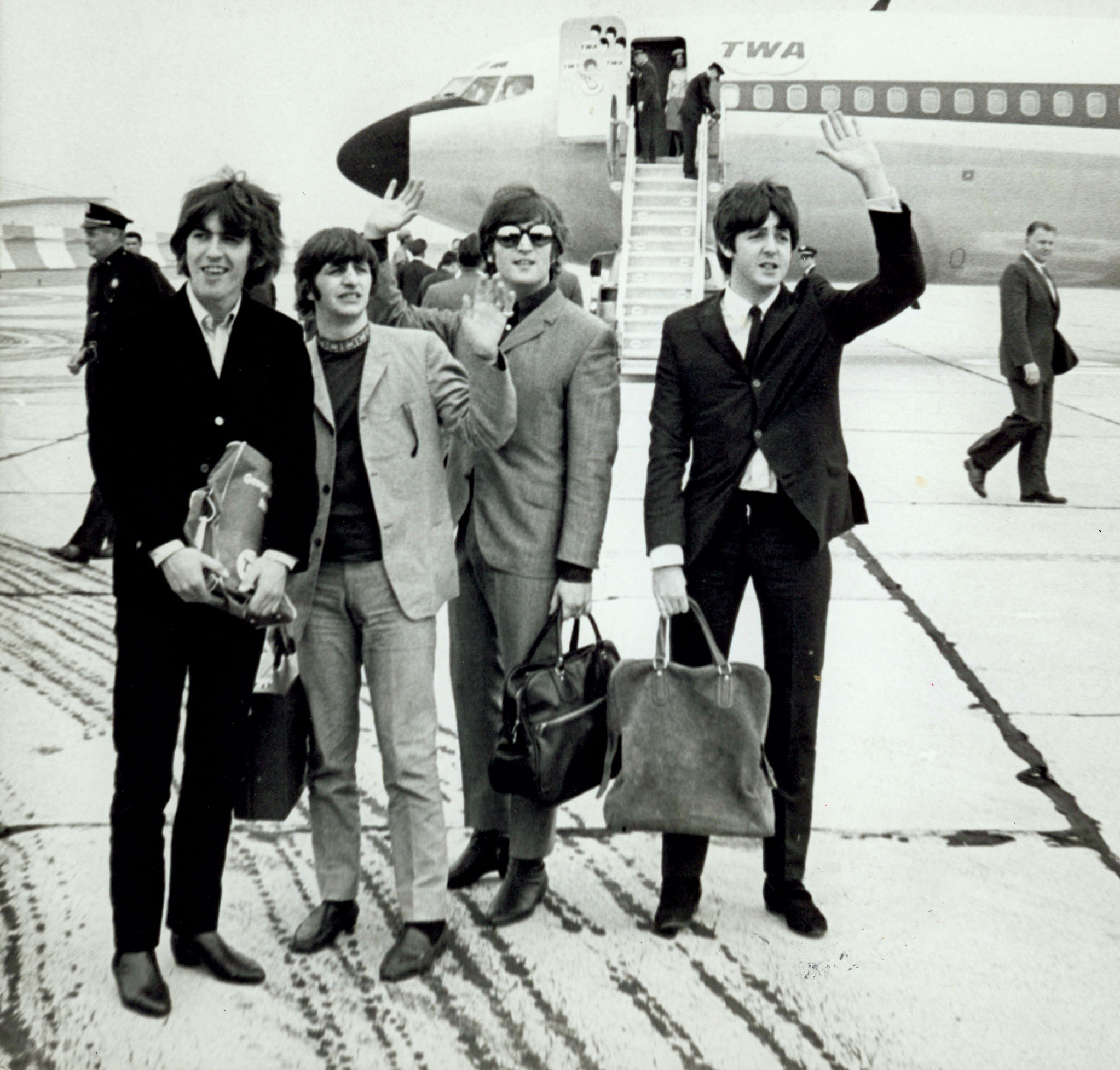 Feb 27, 1964; New York, NY, USA; File Photo. The Beatles: JOHN LENNON, GEORGE HARRISON, RINGO STARR, PAUL MCCARTNEY arrive in New York. February 2004 marks the 40th Anniversary of Beatlemania and thier first visit to the USA. The Fab 4 celebrates their Fab 40.,Image: 210146693, License: Rights-managed, Restrictions: , Model Release: no, Credit line: KEYSTONE Pictures USA / Zuma Press / Profimedia