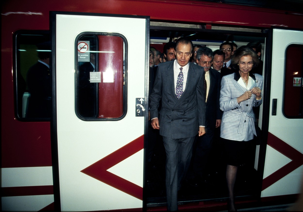 Juan Carlos I (born Juan Carlos Alfonso Víctor María de Borbón y Borbón),
born 1938,
member of the Spanish royal family who reigned as King of Spain from November 1975 until his abdication in June 2014.

Juan Carlos and Sofia of Spain in the Madrid subway.

Photo, 1994.,Image: 513048769, License: Rights-managed, Restrictions: , Model Release: no, Credit line: Eric Vandeville / akg-images / AKG / Profimedia