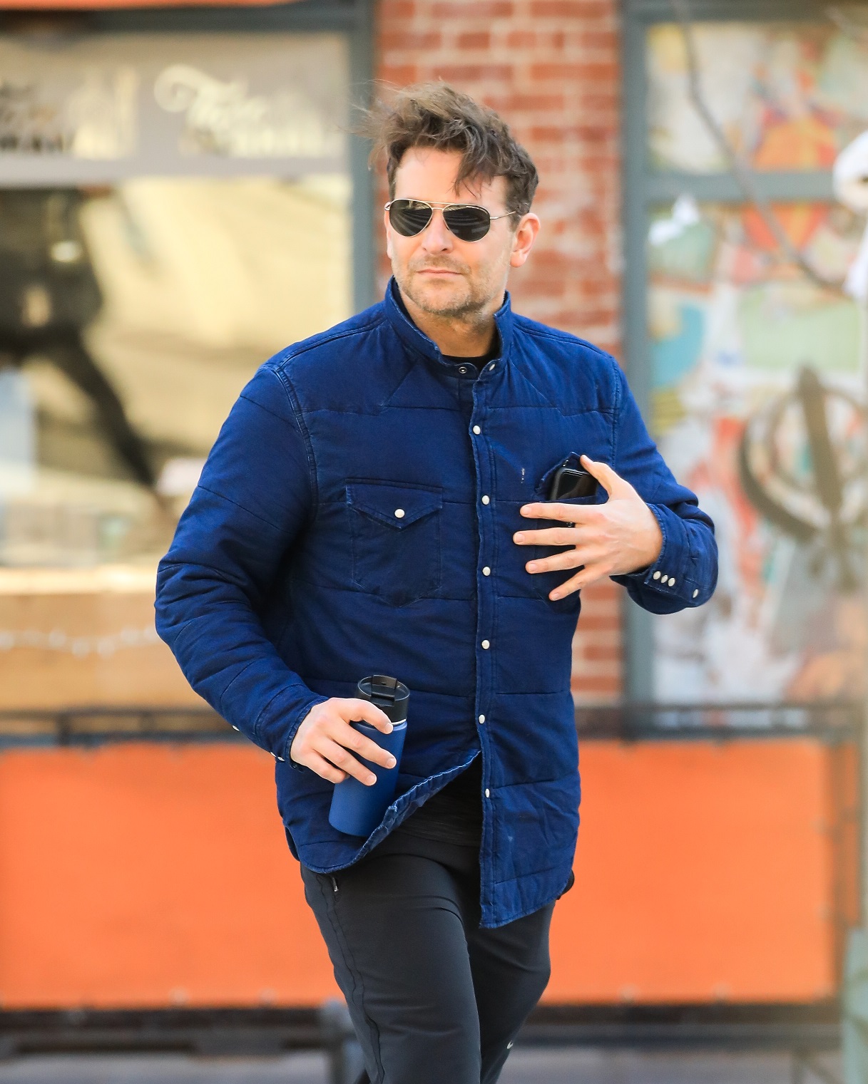 03/04/2020 Bradley Cooper is spotted heading to gym for a morning workout session in New York City. The 45 year old actor wore a black jacket, dark trousers, and matching sneakers.,Image: 503172235, License: Rights-managed, Restrictions: NO usage without agreed price and terms. Please contact sales@theimagedirect.com, Model Release: no, Credit line: TheImageDirect.com / The Image Direct / Profimedia