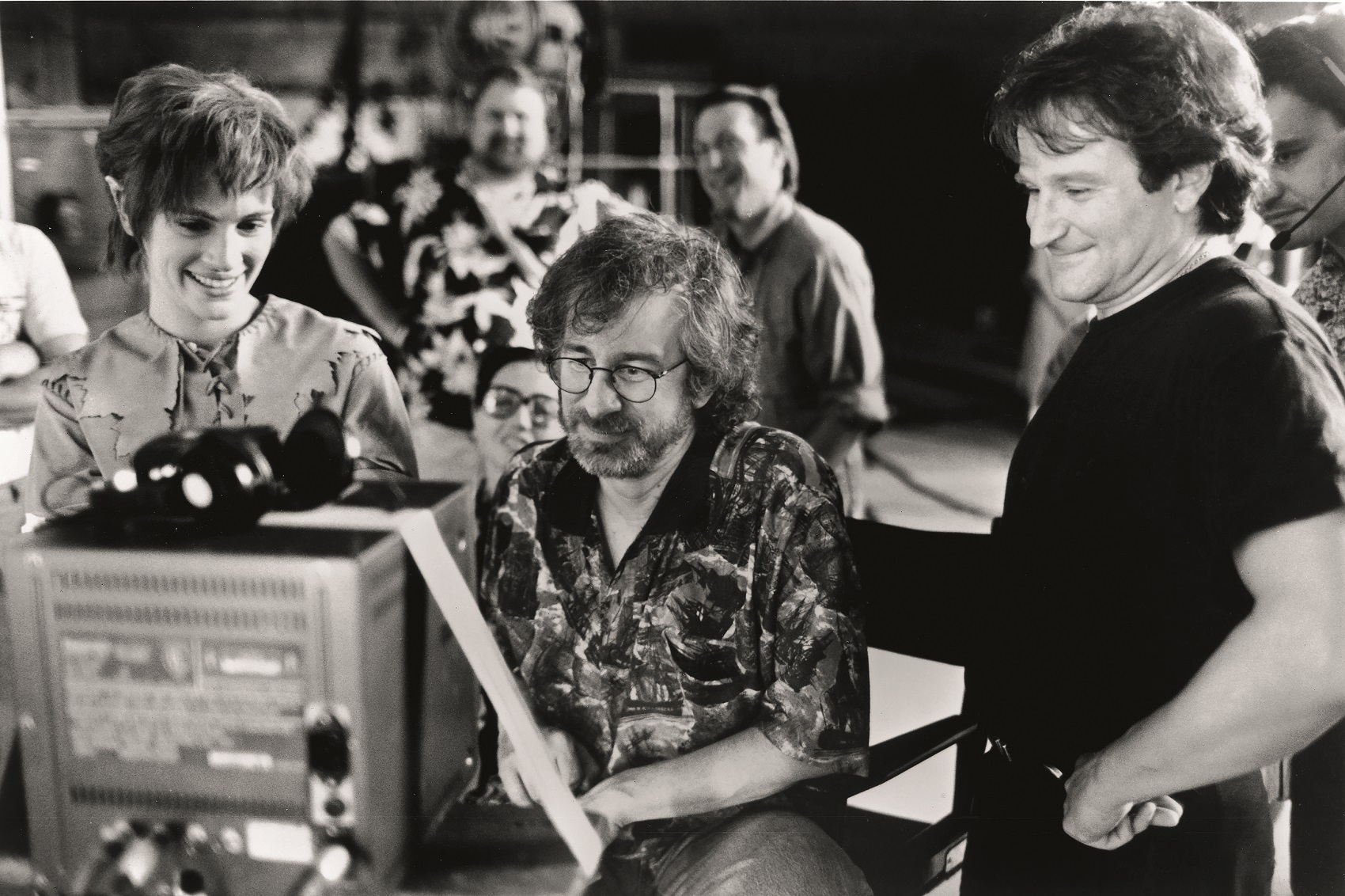 Hook (1991) 
Behind the scenes photo of Julia Roberts, Steven Spielberg & Robin Williams
*Filmstill - Editorial Use Only*,Image: 363276263, License: Rights-managed, Restrictions: Filmstill // HANDOUT / EDITORIAL USE ONLY!
Please note: Fees charged by the agency are for the agencyÕs services only, and do not, nor are they intended to, convey to the user any ownership of Copyright or License in the material. The agency does not claim any ownership including but not limited to Copyright or License in the attached material. By publishing this material you expressly agree to indemnify and to hold the agency and its directors, shareholders and employees harmless from any loss, claims, damages, demands, expenses (including legal fees), or any causes of action or allegation against the agency arising out of or connected in any way with publication of the material. Images should only be used in connection with the event/movie (etc), e.g.:
Real Name as Character Name in Film Title (year).
Filmstill // HANDOUT / EDITORIAL USE ONLY!
Please note: Fees charged by the agency are for the agency’s services only, and do not, nor are they intended to, convey to the user any ownership of Copyright or License in the material. The agency does not claim any ownership including but not limited to Copyright or License in the attached material. By publishing this material you expressly agree to indemnify and to hold the agency and its directors, shareholders and employees harmless from any loss, claims, damages, demands, expenses (including legal fees), or any causes of action or allegation against the agency arising out of or connected in any way with publication of the material. Images should only be used in connection with the event/movie (etc), e.g.:
Real Name as Character Name in Film Title (year)., Model Release: no, Credit line: Image  Capital Pictures / Film Stills / Profimedia