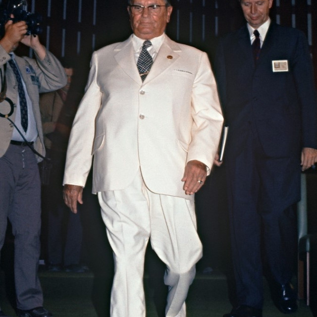 Josip Broz Tito snimljen u rujnu 1973. na summitu Pokreta nesvrstanih u Alžiru
