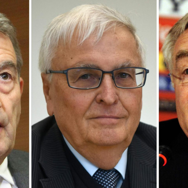 Slijeva nadesno: Wolfgang Niersbach, Theo Zwanziger i Horst Schmidt (Photo by AFP)
