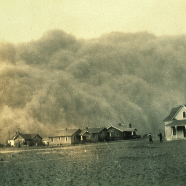 Dust bowl (fotografija iz Teksasa, 1930-ih godina)