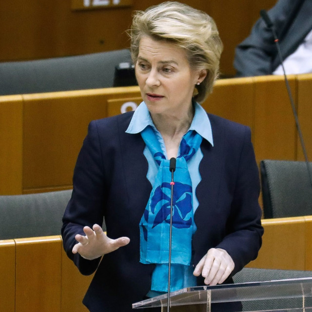Predsjednica Europske komisije Ursula von der Leyen u Europskom parlamentu 