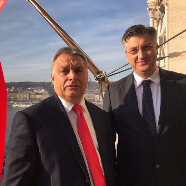  Prime Minister Andrej Plenkovic (right) with his Hungarian counterpart Viktor Orban