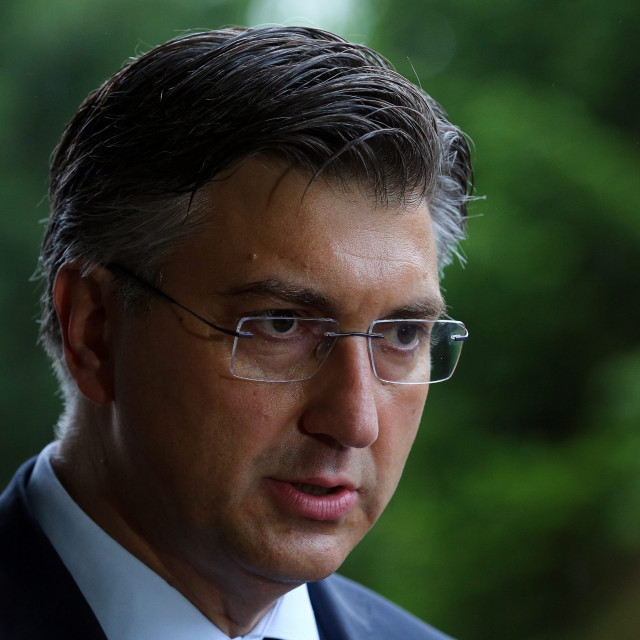 PM Andrej Plenkovic during his visit to the University hospital for infectious disease Dr. Fran Mihaljevic