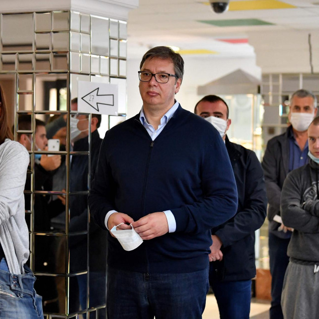 Aleksandar Vučić na biralištu u Beogradu