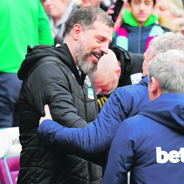 Slaven Bilić i David Moyes tijekom susreta u FA kupu