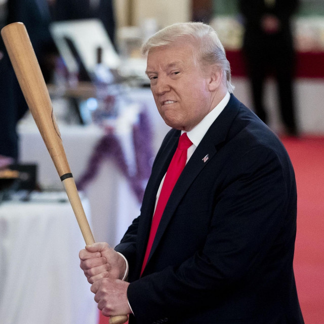 US President Donald J. Trump swings a baseball bat made by Texas Timber Bat Company, while participating in the &amp;#39;Spirit of America Showcase&amp;#39;, at the White House in Washington, DC, USA, 02 July 2020. The event is a showing of American products ahead of 04 July Independence Day. Photo Credit: Michael Reynolds/CNP/AdMedia//Z-ADMEDIA_adm_070220_TrumpShowcase_CNP_005/2007062351/Credit:SIPA/2007062355,Image: 540740819, License: Rights-managed, Restrictions:, Model Release: no, Credit line: SIPA/Sipa Press/Profimedia