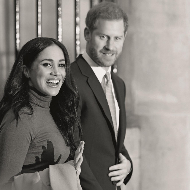 Britain's Prince Harry, Duke of Sussex and Meghan Duchess of Sussex reacts as they leave after her visit to Canada House in thanks for the warm Canadian hospitality and support they received during their recent stay in Canada
Prince Harry and Meghan Duchess of Sussex visit to Canada House, London, UK - 07 Jan 2020,Image: 491574354, License: Rights-managed, Restrictions:, Model Release: no, Credit line: -/Shutterstock Editorial/Profimedia