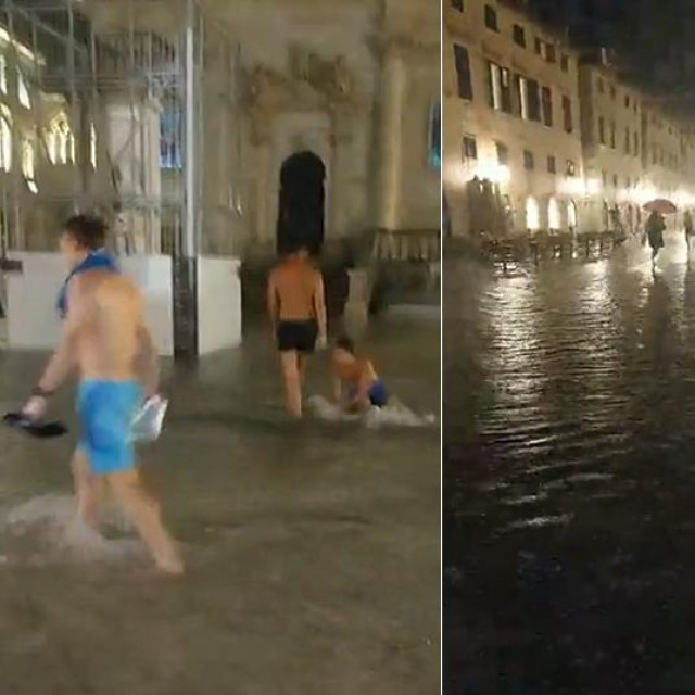 Obilna kiša pala dovela je do poplava u Dubrovniku