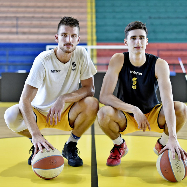 Košarkaši Splita, Antonio Vranković i Ivan Perasović čiji su očevi bili poznati košarkaši (Stojko Vranković i Velimir Perasović)