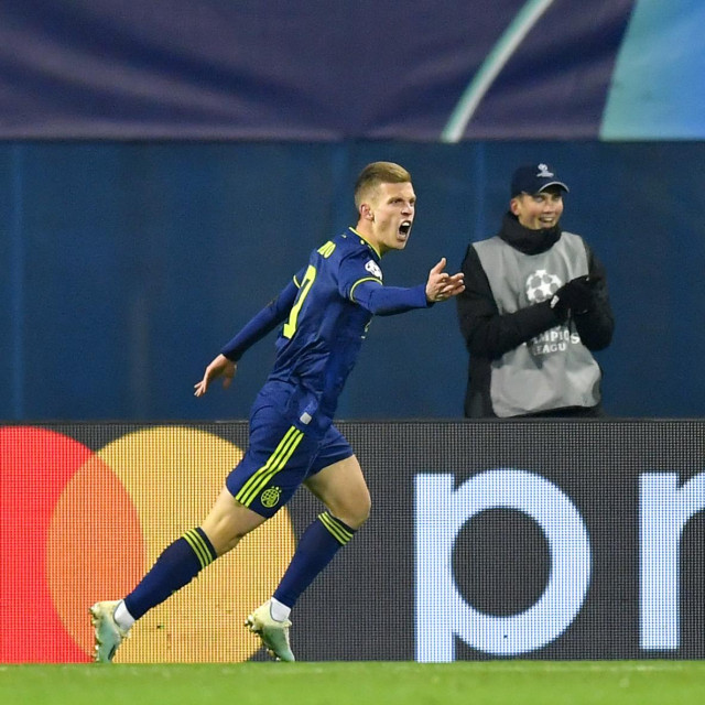 Dani Olmo slavi pogodak protiv Manchester Cityja na Maksimiru