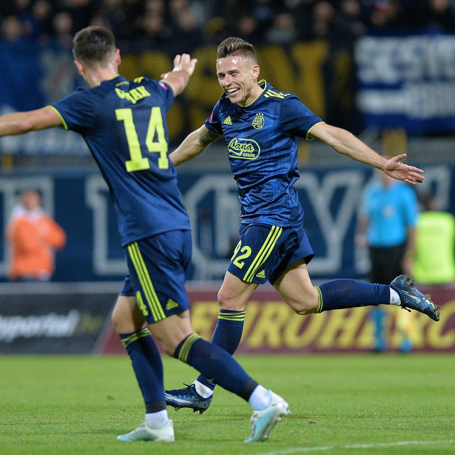 Damian Kadzior (desno) slavi gol<br />