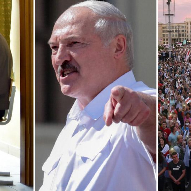 Prizori s izbora, Aleksandar Lukašenko i prosvjedi u Minsku