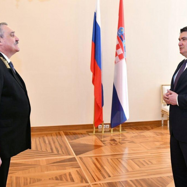 Predsjednik Zoran Milanović i ruski veleposlanik Andrej Nesterenko