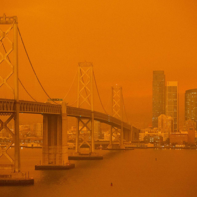 San Francisco za vrijeme velikih požara u Kaliforniji (9. rujna 2020.)