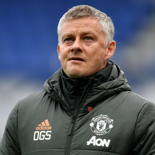 Manchester United's Norwegian manager Ole Gunnar Solskjaer reacts ahead of the English Premier League football match between Everton and Manchester United at Goodison Park in Liverpool, north west England on November 7, 2020. (Photo by Paul ELLIS/POOL/AFP)/RESTRICTED TO EDITORIAL USE. No use with unauthorized audio, video, data, fixture lists, club/league logos or 'live' services. Online in-match use limited to 120 images. An additional 40 images may be used in extra time. No video emulation. Social media in-match use limited to 120 images. An additional 40 images may be used in extra time. No use in betting publications, games or single club/league/player publications./