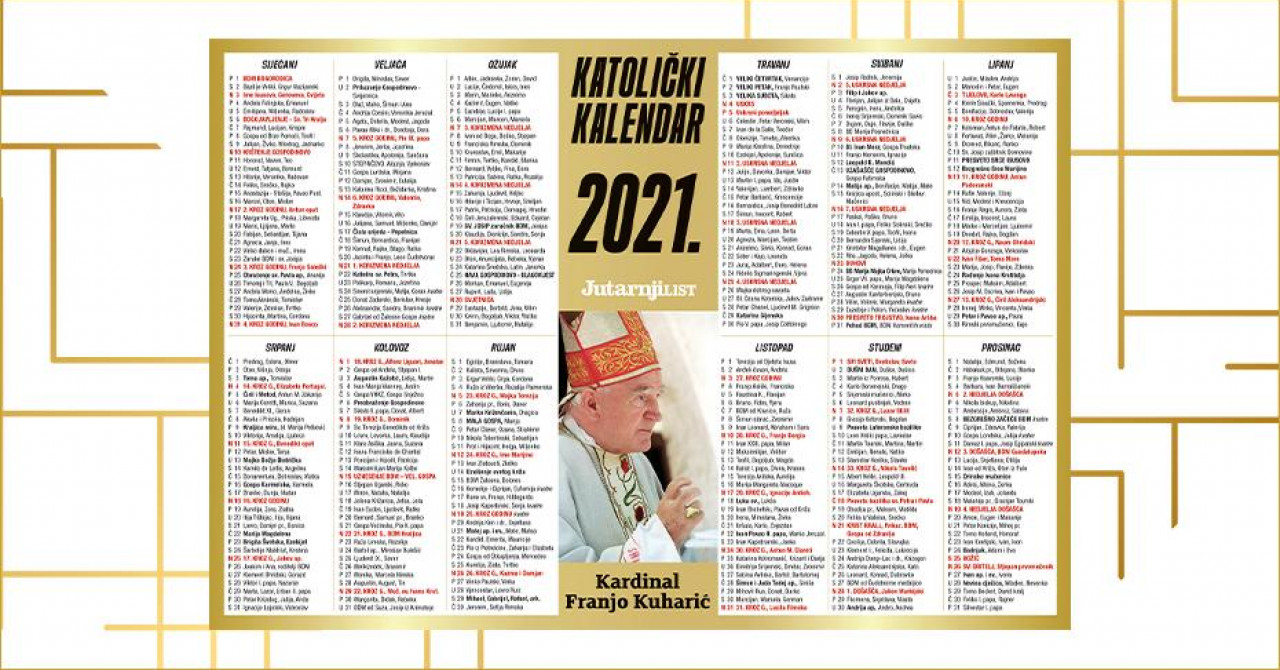 Jutarnji list Veliki katoliki kalendar za 2022 godinu 