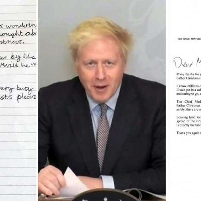 Pismo dječaka, Boris Johnson i odgovor britanskog premijera