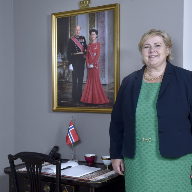 Norveška premijerka Erna Solberg tijekom posjeta Zagrebu / arhiva