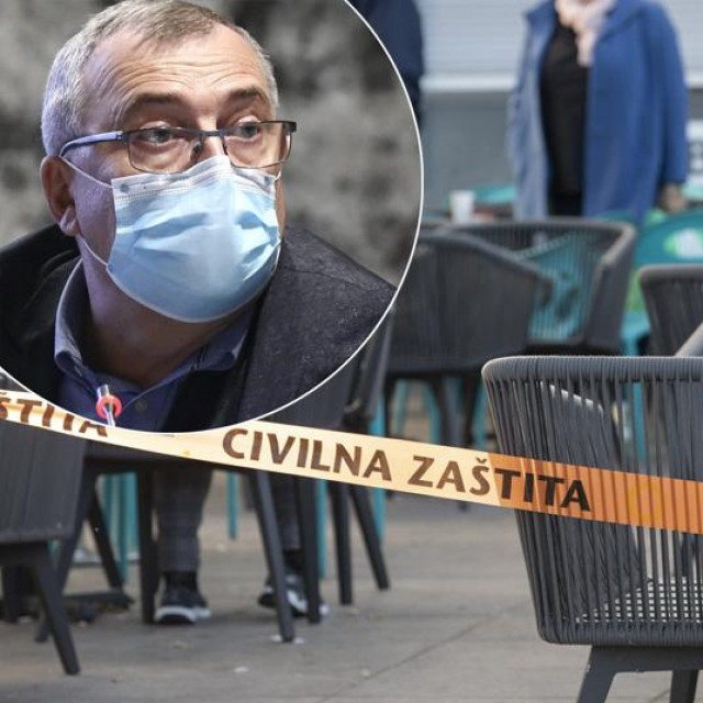 Krunoslav Capak i terasa zatvorenog kafića
