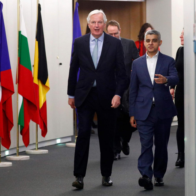 Glavni pregovarač EU za Brexit Michel Barnier i gradonačelnik Londona Sadiq Khan