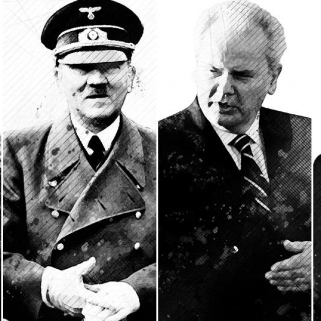 Mussolini, Hitler, Milošević, Karadžić