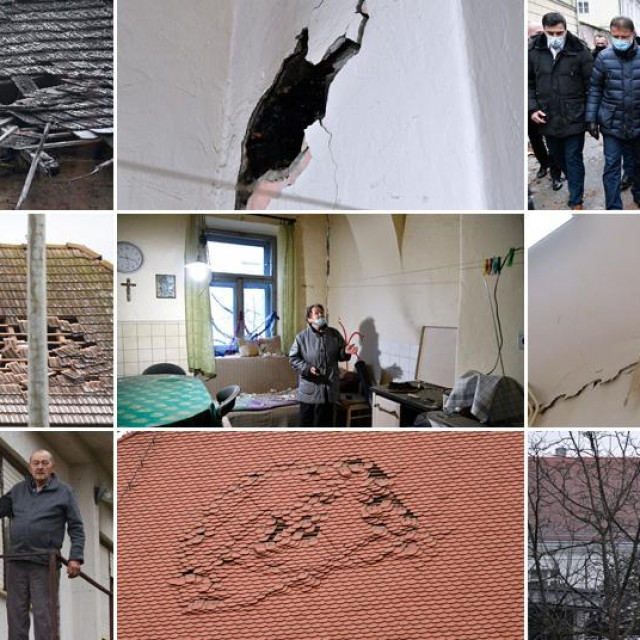 Prizori iz Petrinje, Strašnika i Majske Poljane nakon potresa