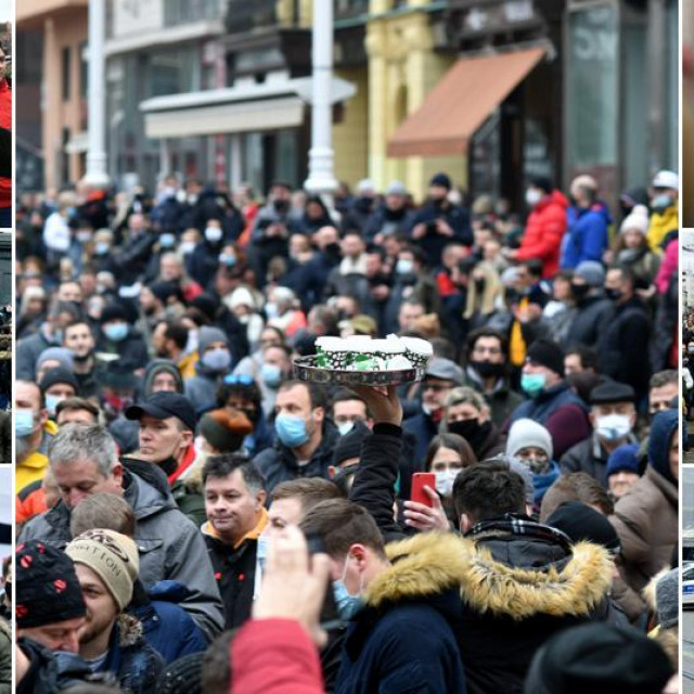 Prosvjed poduzetnika na Trgu bana Jelačića