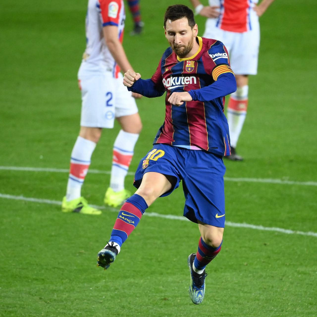 Lionel Messi slavi pogodak Alavesu