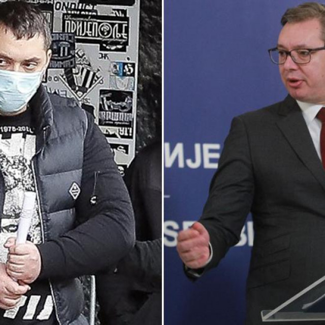 Veljko Belivuk (poznat kao Velja Nevolja) i Aleksandar Vučić