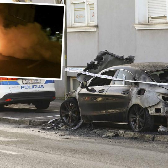 U ulici Božidara Adžije 5 izgorio je automobil marke Mercedes.