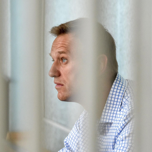 (FILES) In this file photo taken on June 24, 2019 Russian opposition leader Alexei Navalny attends a hearing at a court in Moscow. - EU foreign ministers will discuss the case of Alexei Navalny when they hold talks on April 19, 2021, Germany said, as fears grew of the hunger-striking Kremlin critic&amp;#39;s deteriorating health while he is being held in a Russian penal colony. (Photo by Vasily MAXIMOV/AFP)
